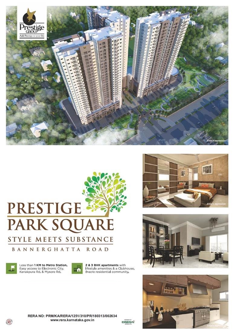 Prestige Park Square lifestyle amenities in Bangalore