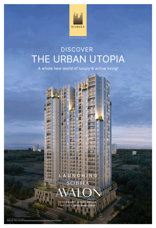 Launching Sobha Avalon 1,1.5, 2 & 3 Bed luxury abodes Gift City, Ahmedabad