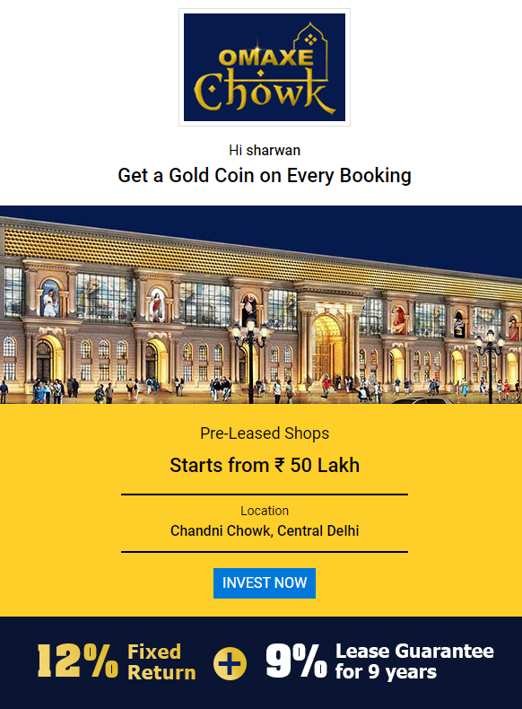 Get a gold coin on every booking at Omaxe Chowk in Chandni Chowk, New Delhi