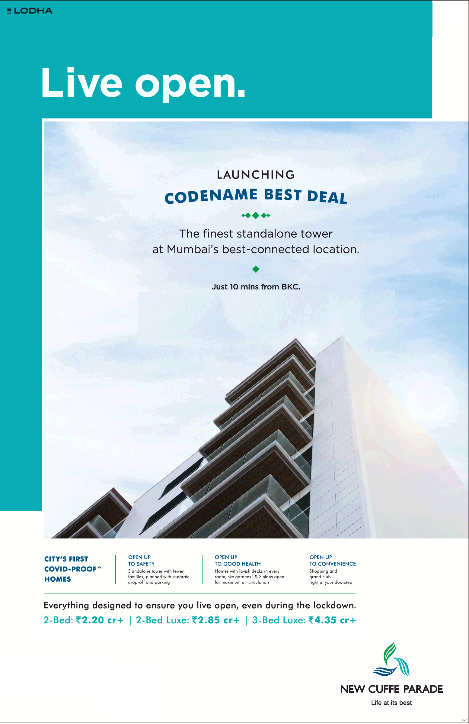 Launching Codename best deals with the finest standalone tower at Mumbai's best-connected location Update
