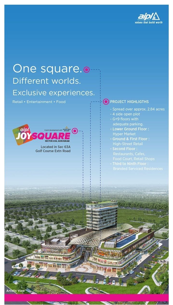 Get exclusive experience of retail, entertainment & food at Aipl Joy Square, Gurgaon