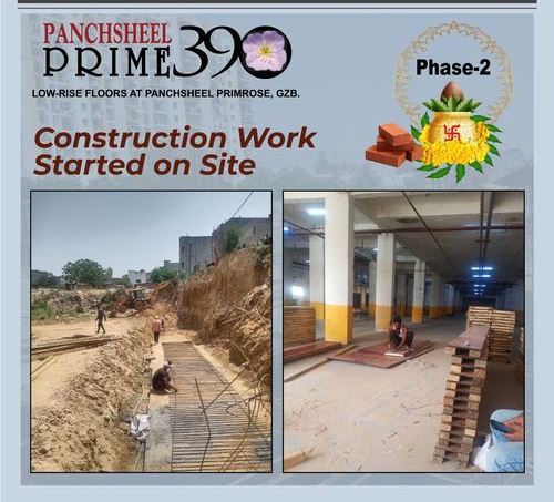 Construction work started on site at Panchsheel Prime 390, Ghaziabad