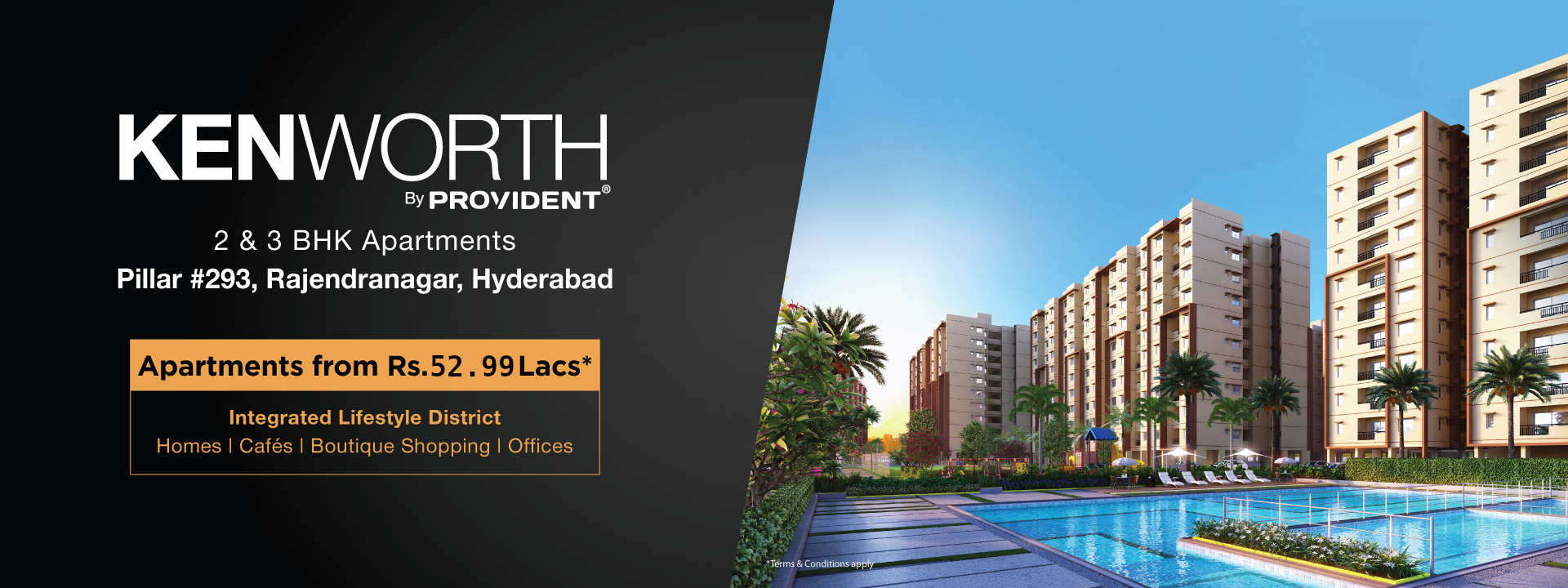 Provident Kenworth presents 2 & 3 bhk apartments at Rs. 52.99 lakhs in Hyderabad Update
