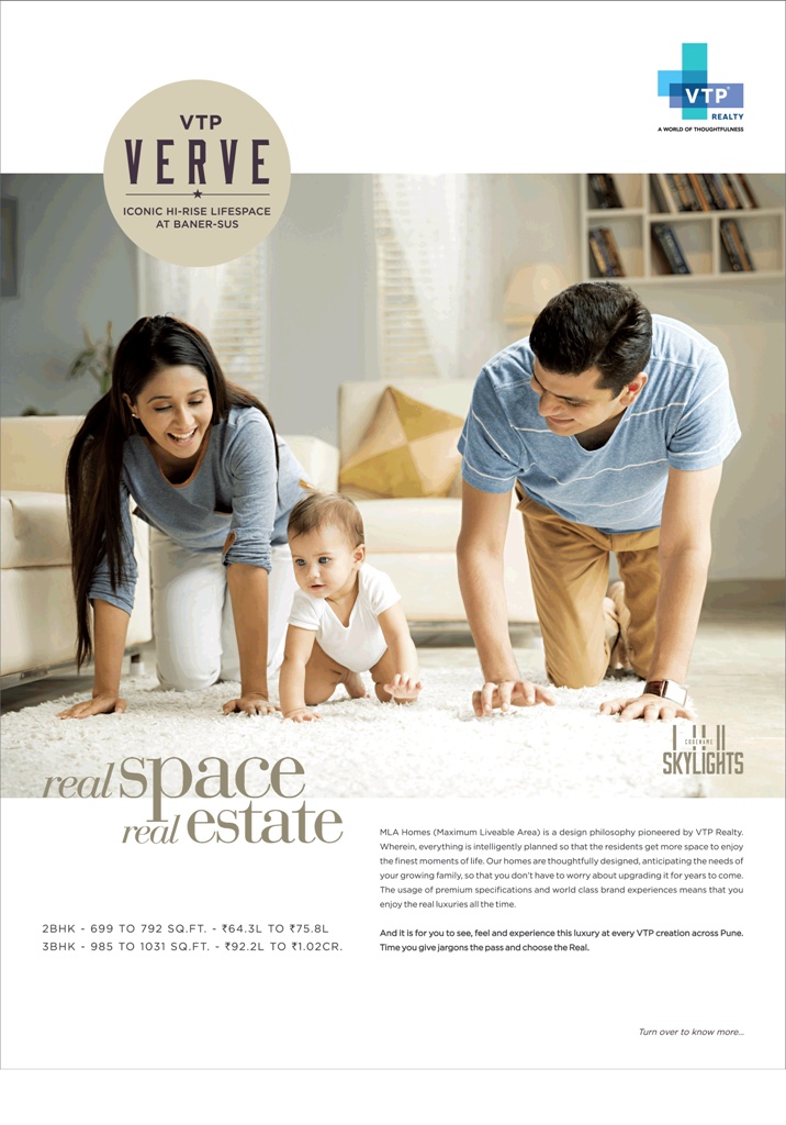 Book  2 & 4 BHK homes Rs 64.3 Lac at VTP Verve, Pune