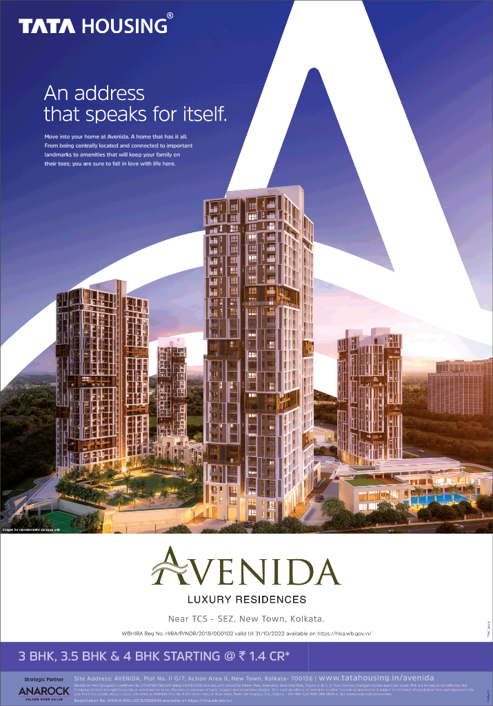 Book 3, 3.5 & 4 BHK starting Rs 1.4 Cr at Tata Avenida, Kolkata