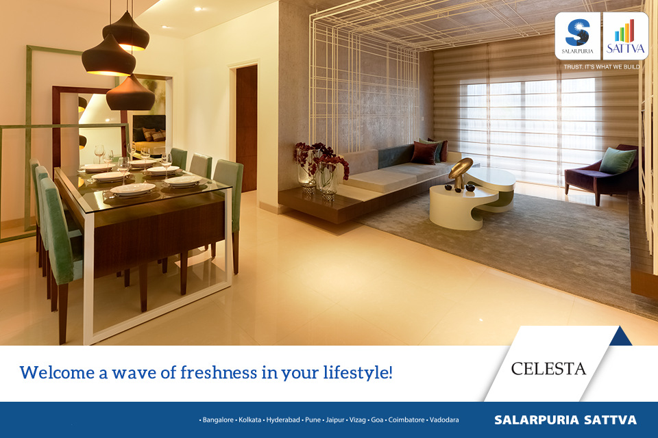 Enjoy the opportunities of urban living along with calm of  serene and natural setting at Salarpuria Sattva Celesta