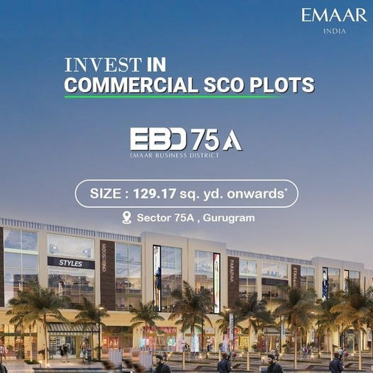 Premium shop-cum-office plots at Emaar EBD 75A, Gurgaon