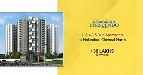 Presenting 2, 3, 4 & 5 bhk apartments at Casagrand Crescendo in Chennai