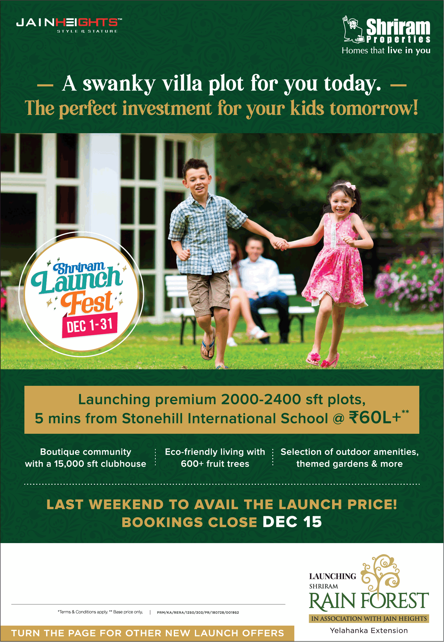 Launching Shriram Rain Forest in Yelahanka, Bangalore Update