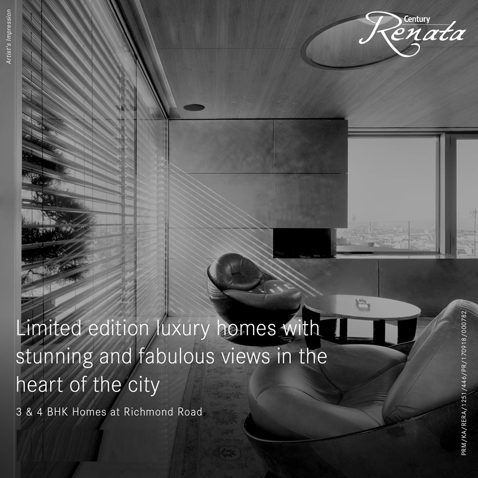 Century Renata 3 and 4 BHK homes at Richmond Road, Bangalore