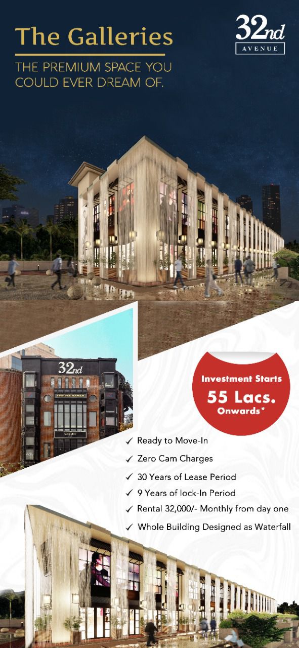 Investment starts Rs 55 Lac at The Galleries 32nd Avenue, Gurgaon