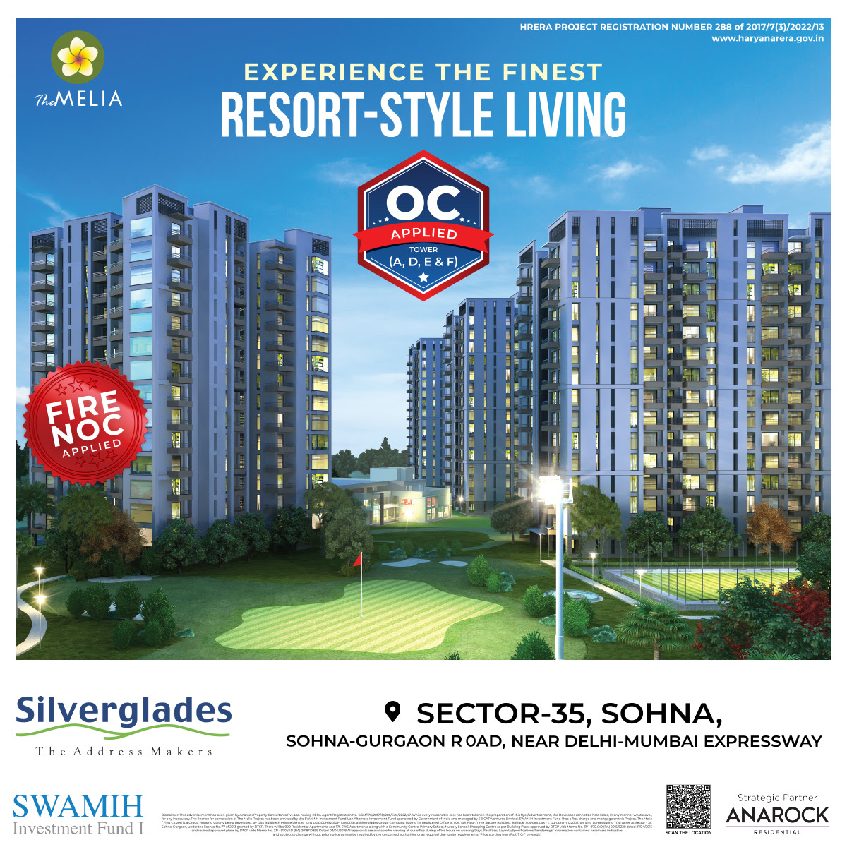 Experience the finest resort style living at Silverglades The Melia in Sohna, Gurgaon Update