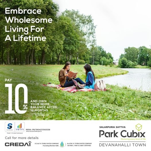 Pay 10% and own your home  balance after 12 months at Salarpuria Sattva Park Cubix, Bangalore Update
