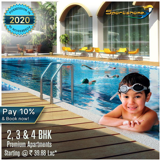 Premium flats ready for possession in 2020 at Dev Sai Sports Home, Greater Noida