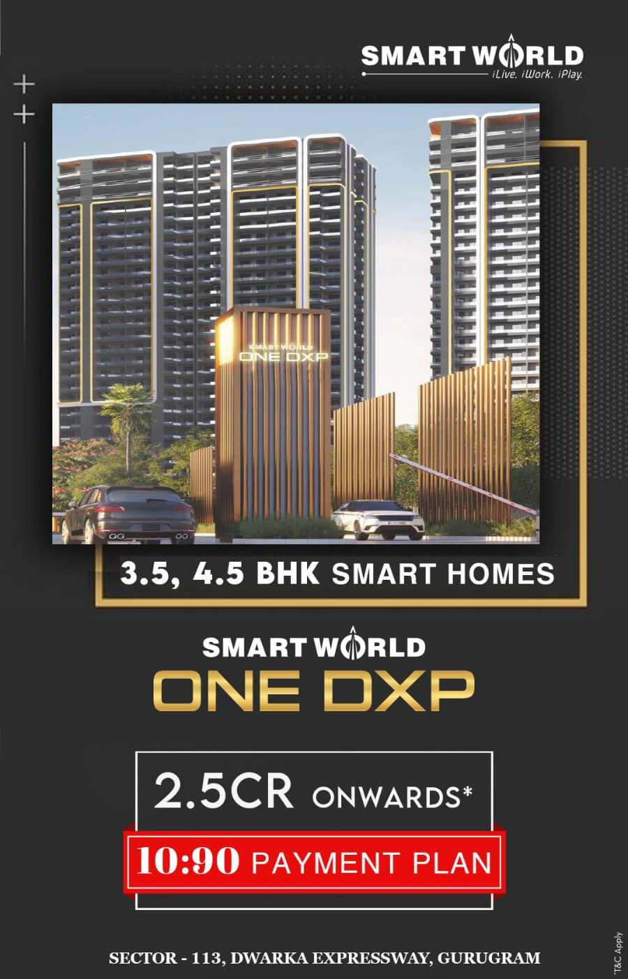 Presenting  10:90 payment plan at Smart World One DXP in Sector 113, Gurgaon