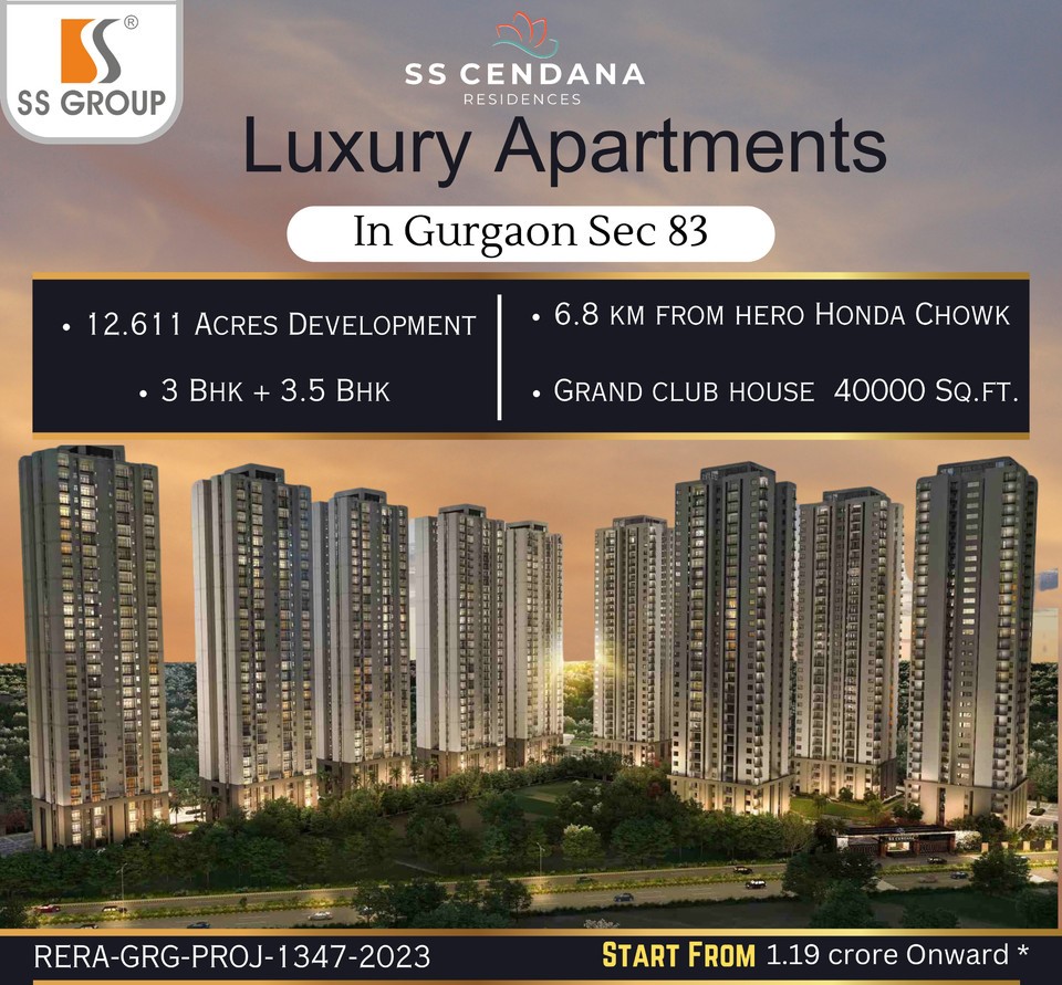 Newly launched and best ROI at SS Cendana Residence, Gurgaon