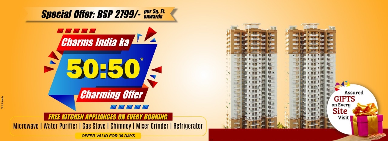 Special offer BSP Rs 2799 per sq. ft at Charms Castle, Ghaziabad
