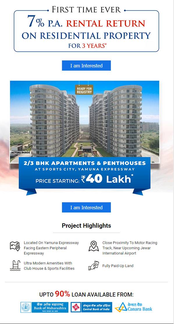 Book 2/3 BHK apartment & penthouse price starts Rs 40 Lac at Beetle Lap, Greater Noida Update