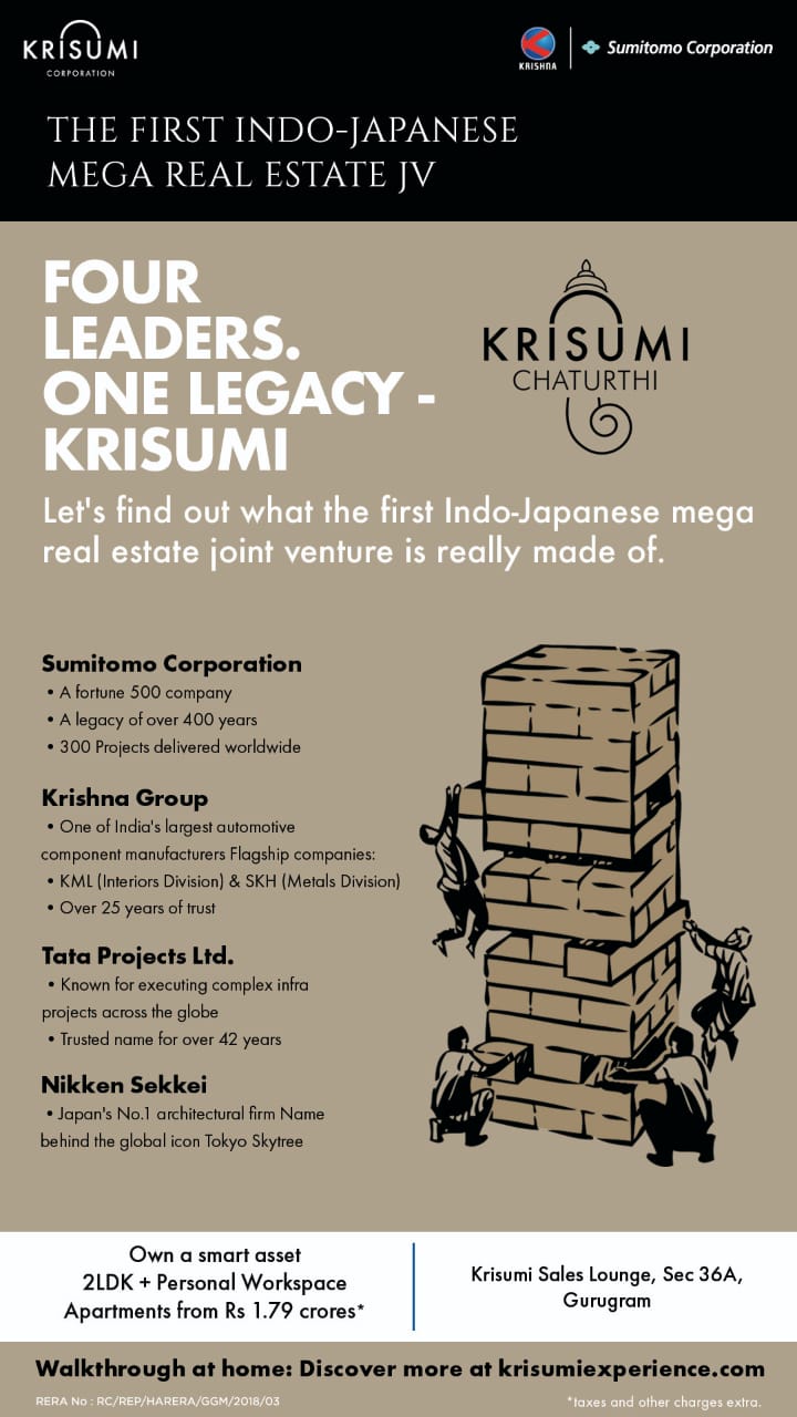 Let's find out what the first indo-japanese mega real estate joint venture is really made of Krisumi Corporation, Gurugram