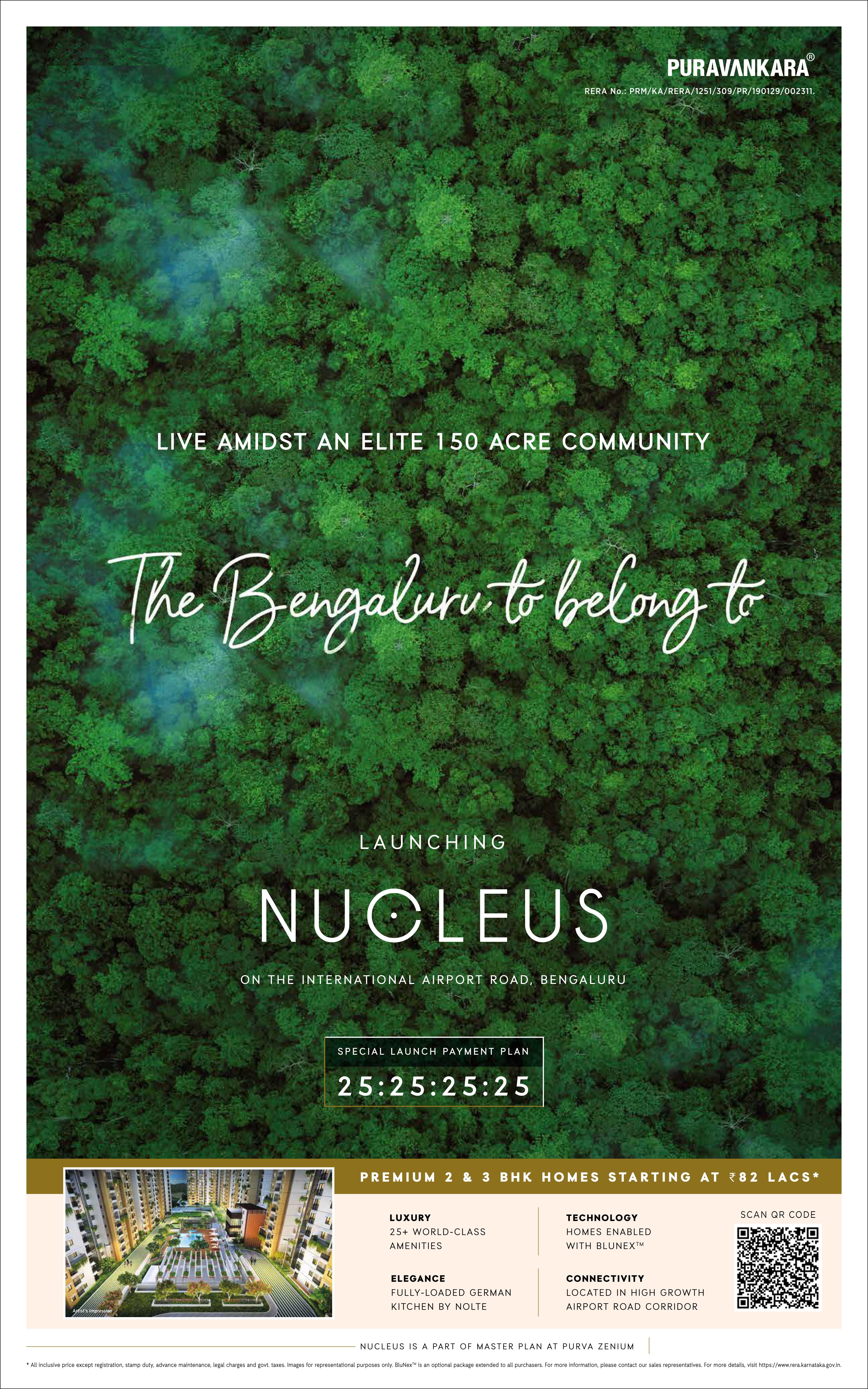 Launching Nucleus is a part of master plan at Purva Zenium in Bangalore