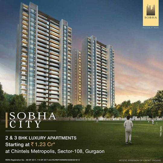 Spacious 2 & 3 BHK homes starting Rs 1.23 Cr at Sobha City in Sector 108, Gurgaon Update