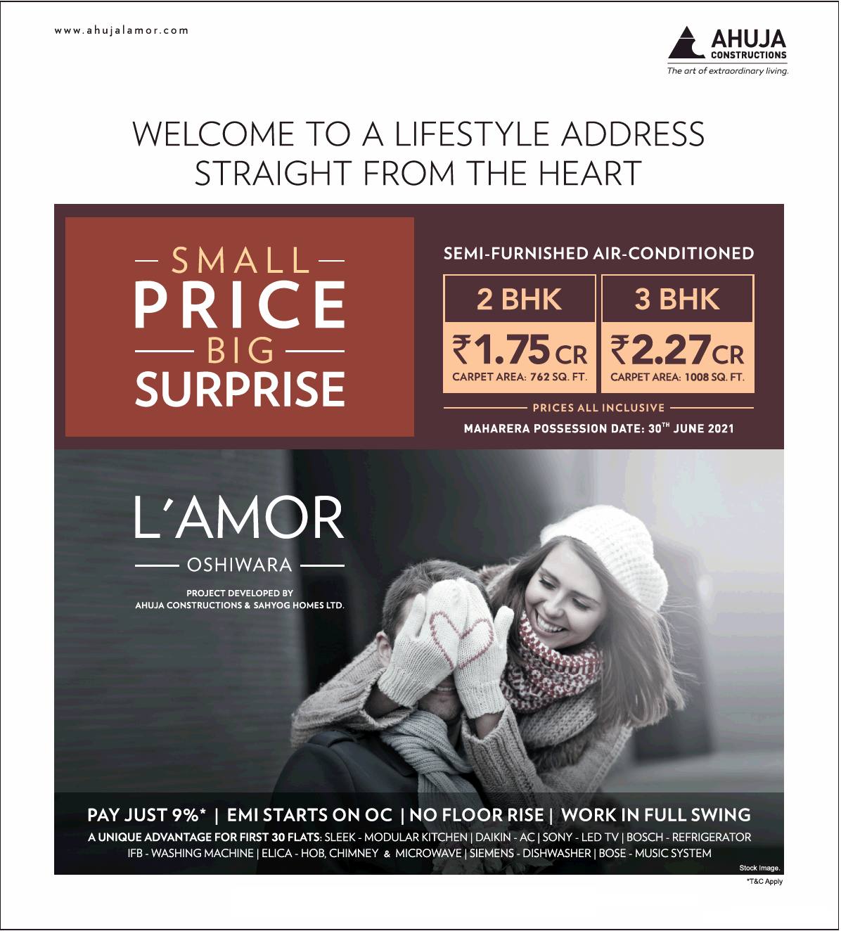 Avail Small Price Big Surprise at Ahuja Lamor, Mumbai