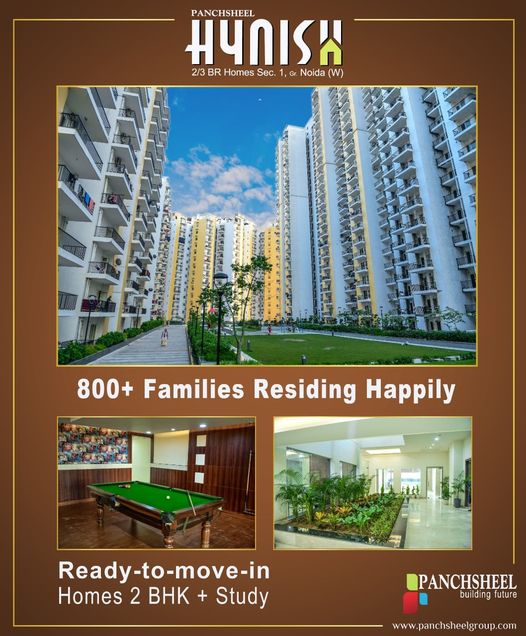 Ready-to-move-in homes 2 BHK + Study at Panchsheel Hynish in Greater Noida