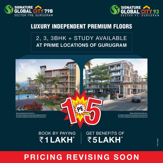 Hurry, don't miss out! book your dream home now at Signature Global City, Gurgaon