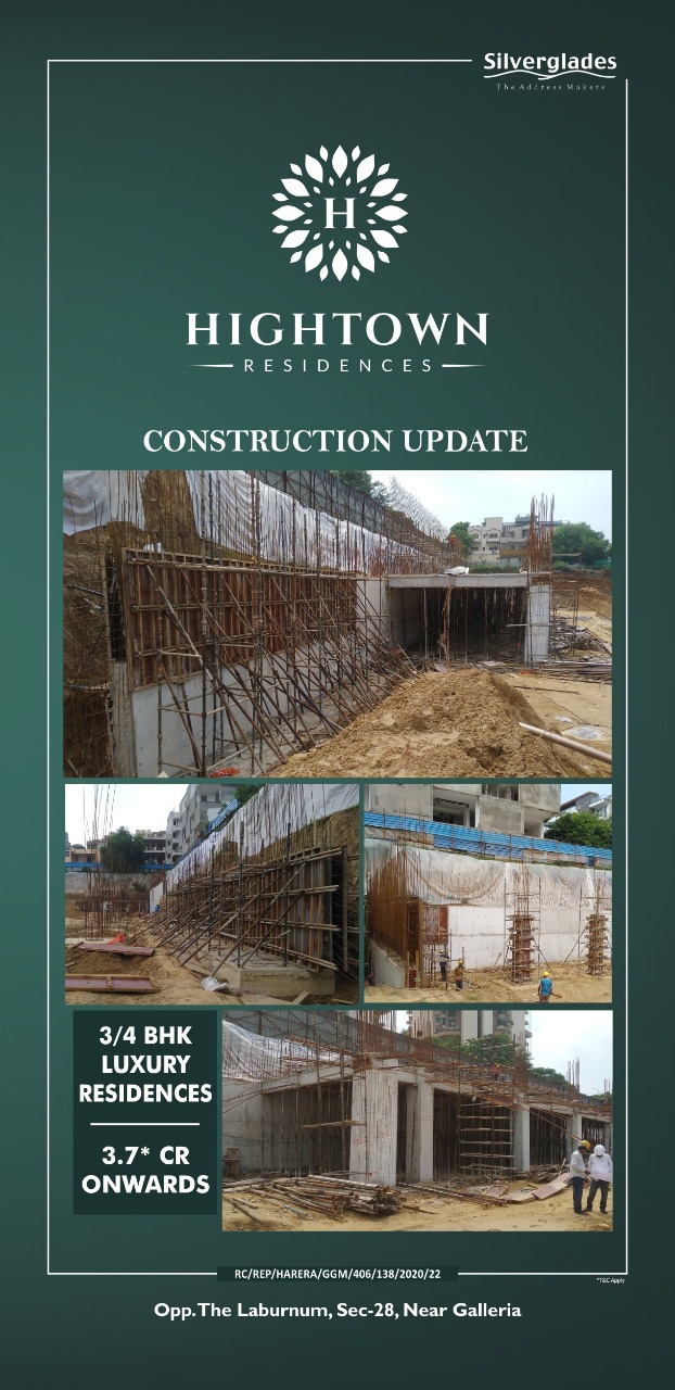 Construction update at Silverglades Hightown Residences in Gurgaon