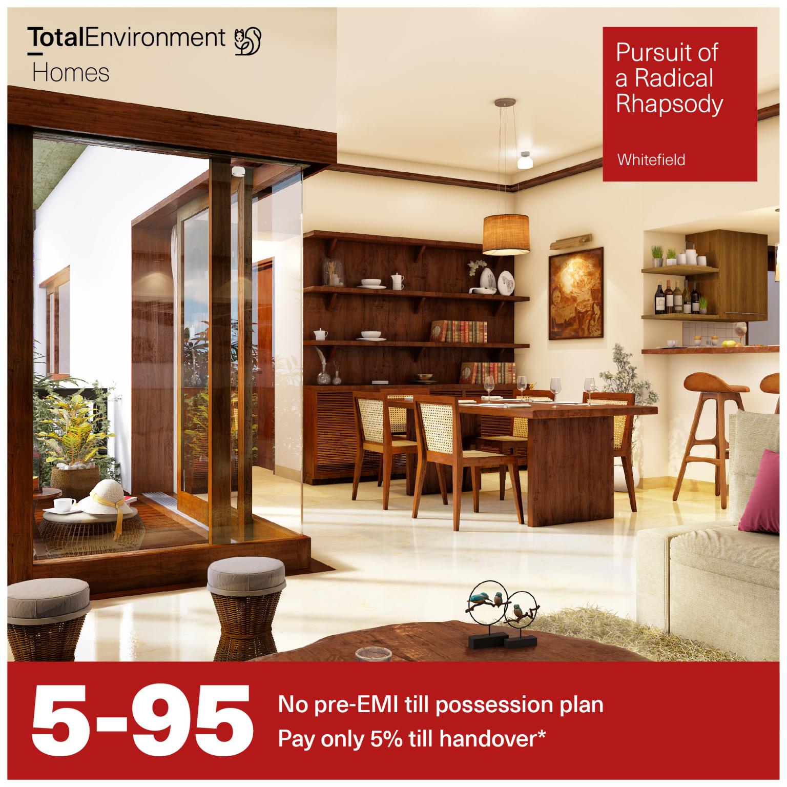Pay only 5% till handover at Total Environment Pursuit Of A Radical Rhapsody, Bangalore
