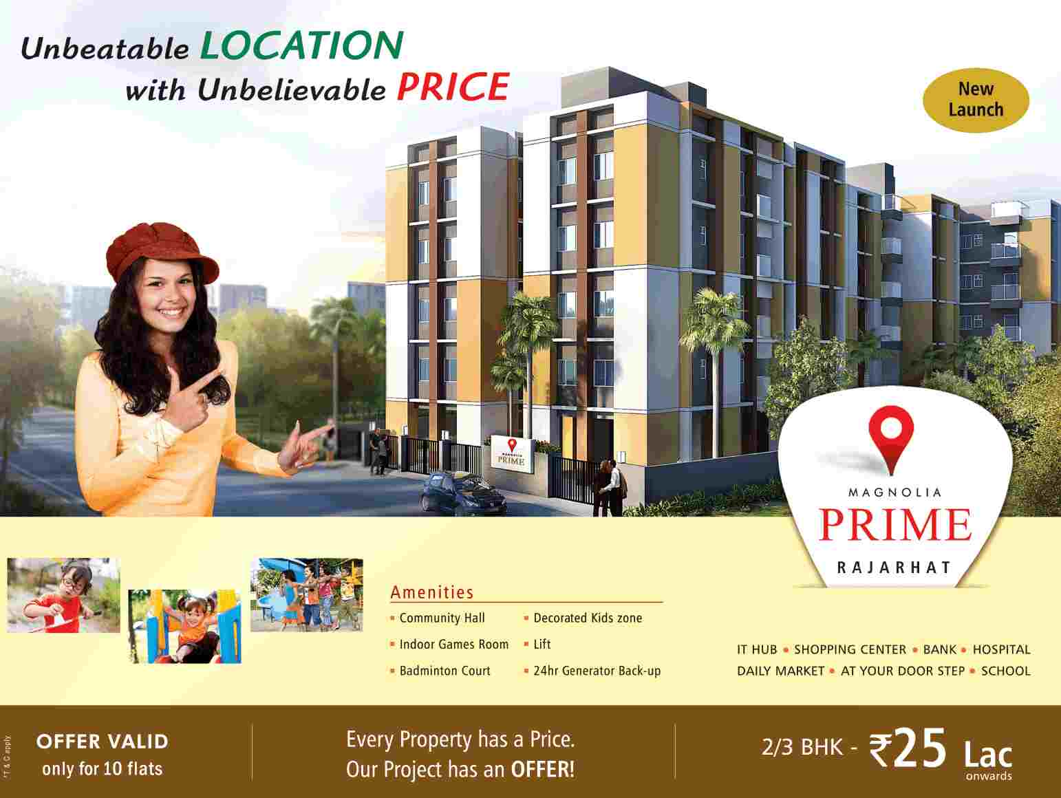 Live in unbeatable location with an unbelievable price at Magnolia Prime in Kolkata