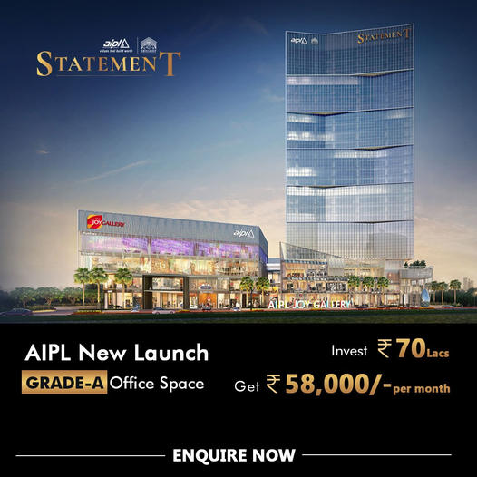 Aipl new launch grade A office space at Aipl Statement in Sector 66 ,Gurgaon