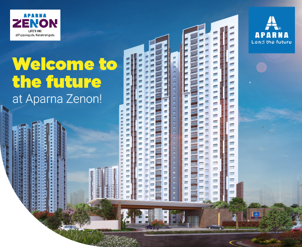 Book 2 and 3 BHK apartments starting Rs 1.1 Cr at Aparna Zenon in Nanakramguda, Hyderabad
