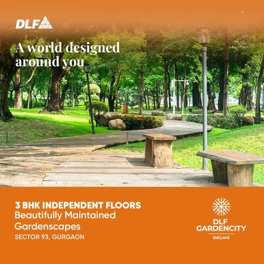 Book 3 BHK independent floors beautifully maintained gardenscapes at DLF Gardencity Enclave in Sector 93, Gurgaon Update