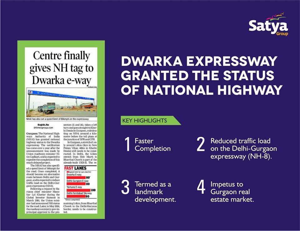 Dwarka Expressway granted the status of National Highway