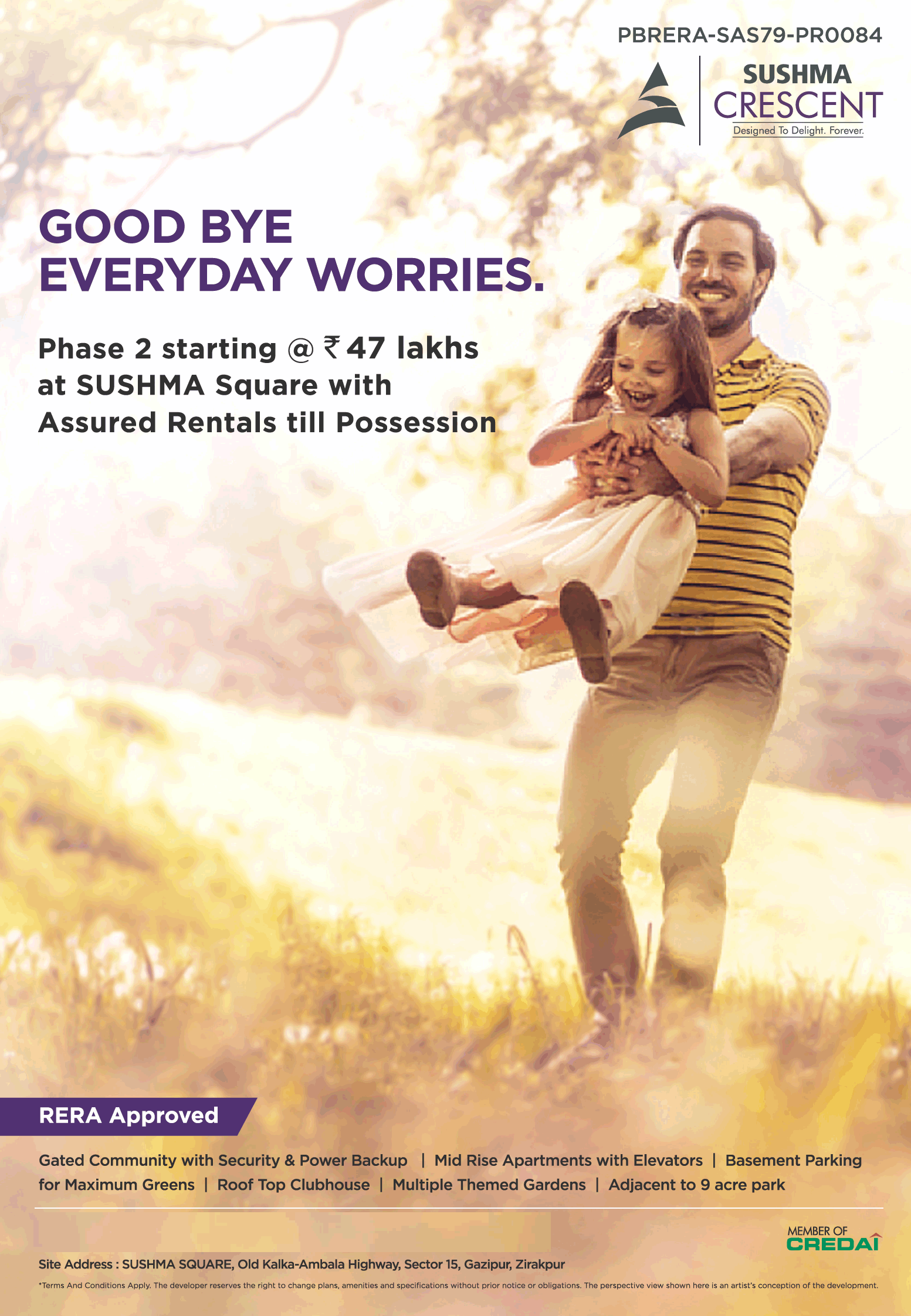 Sushma Crescent Phase 2 starting @ Rs 47 lakhs in Chandigarh