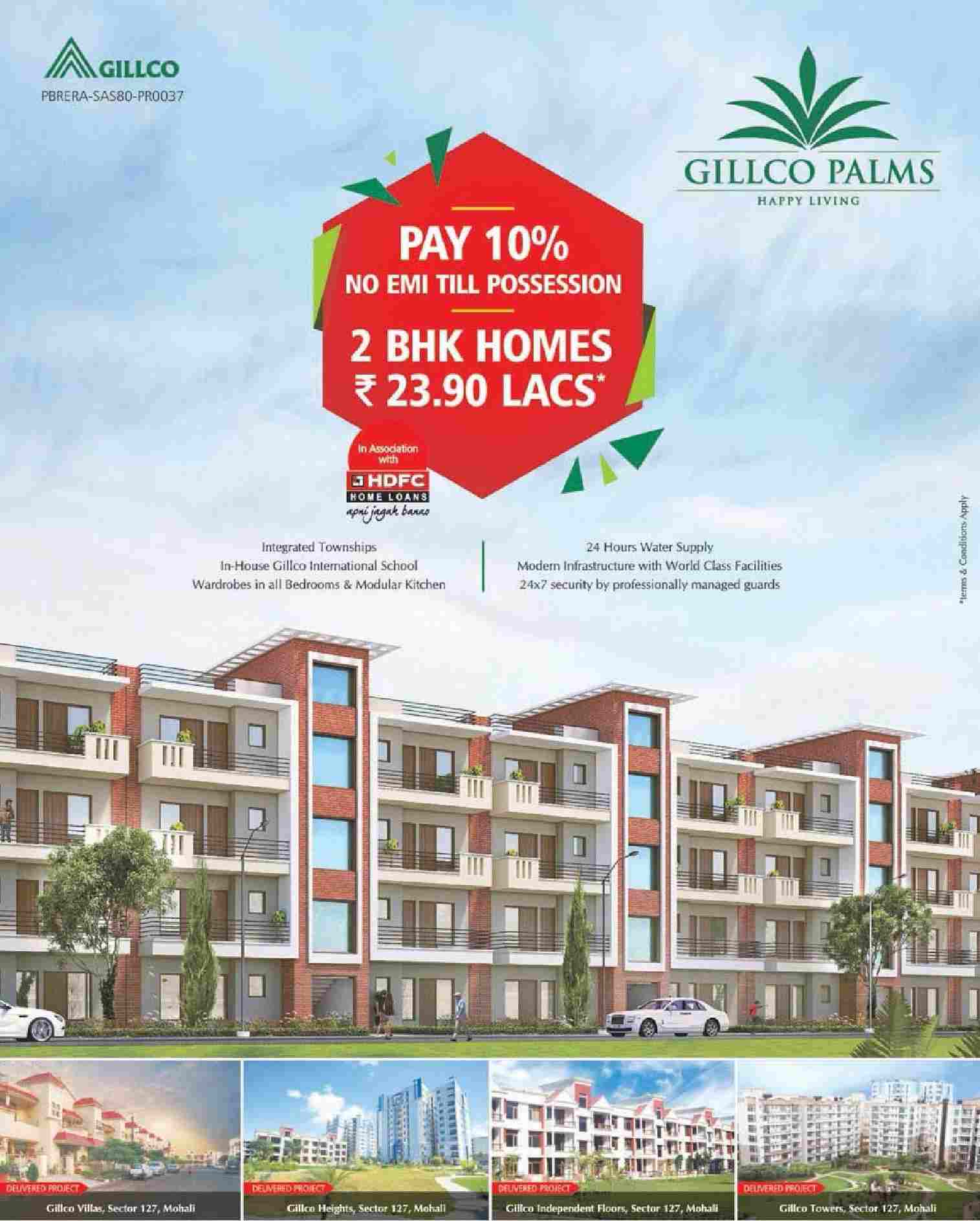 Reside in an integrated township at Gillco Palms in Mohali