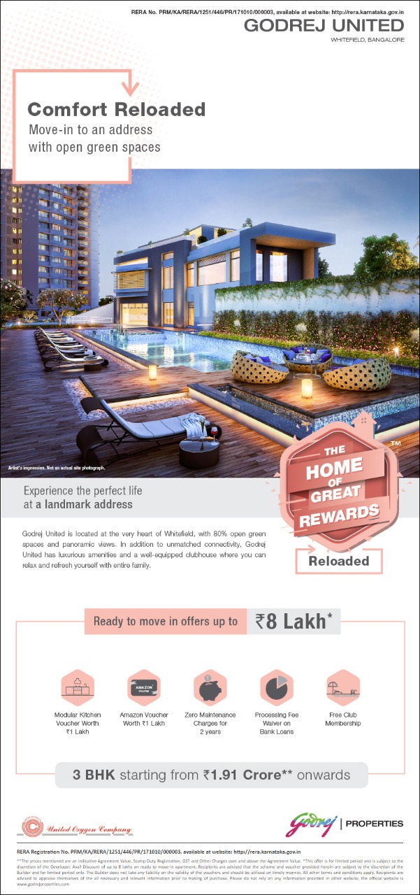 Experience the perfect life at Godrej United in Banglore Update