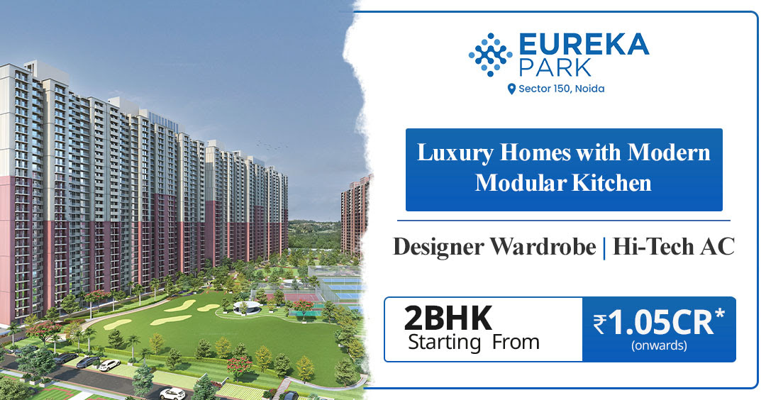 Luxury home with modern modular kitchan at Tata Eureka Park, Noida