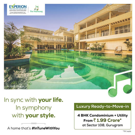 In sync with your life. In symphony with your style at Experion The Heartsong, Gurgaon