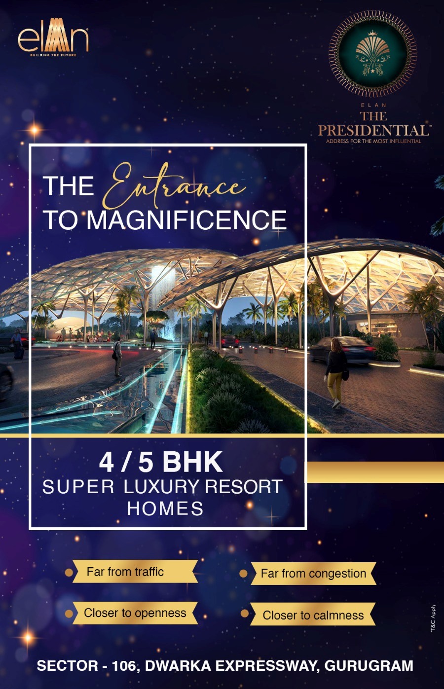 In the history of residential at Elan The Presidential in Dwarka Expressway, Gurgaon