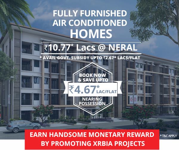 Fully Furnished Air Conditioned Homes starting at 10.77 Lacs at Xrbia Courtyard Homes Neral are nearing possession
