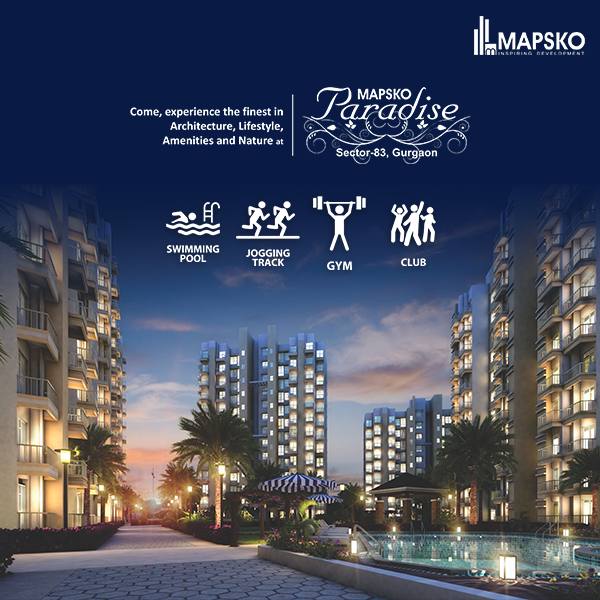 Mapsko Paradise in Gurgaon gives you the experience of extreme beauty and delight like nowhere else