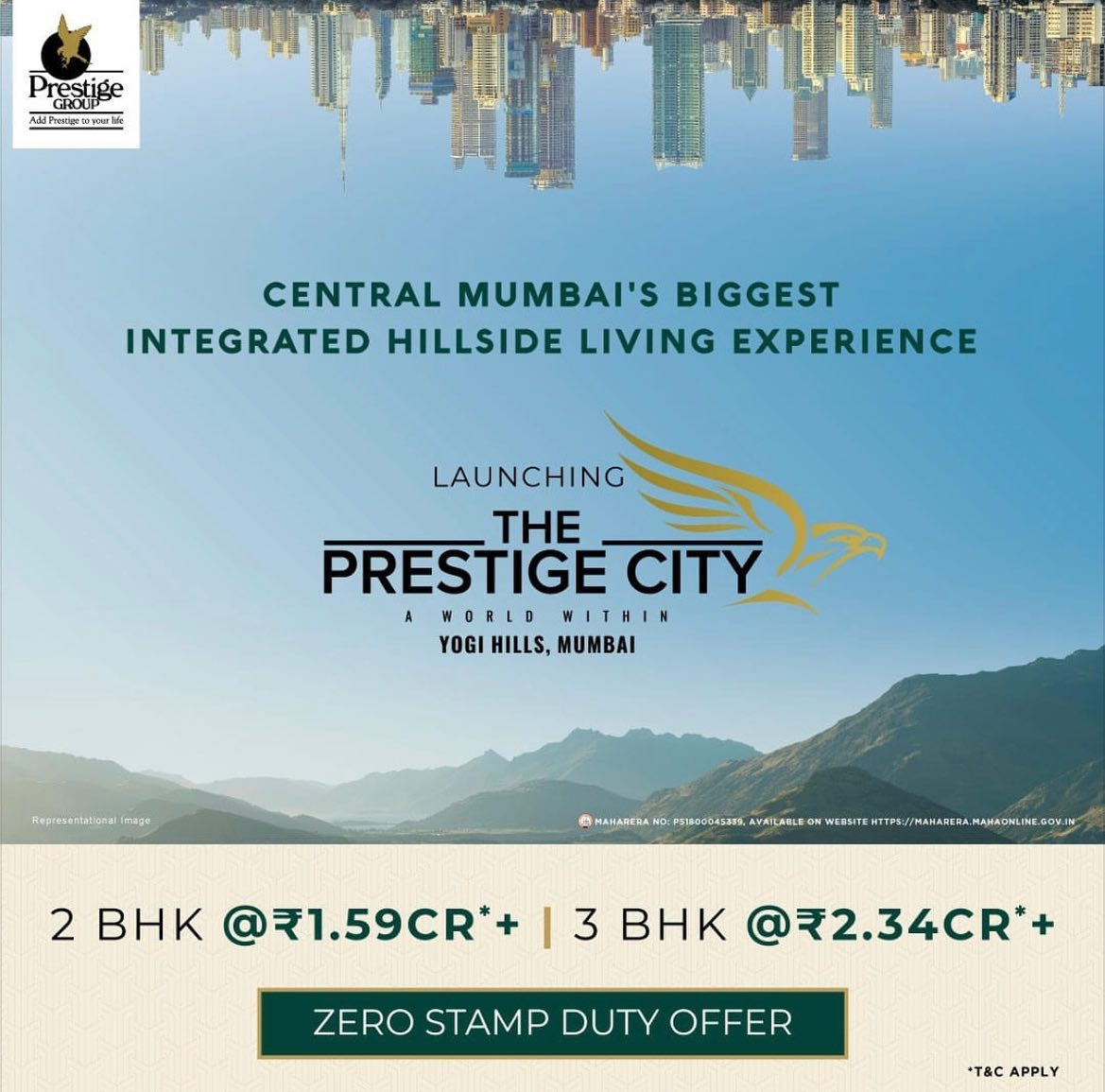 Offer 0% stamp duty at The Prestige City in Sarjapur Road, Bengalore