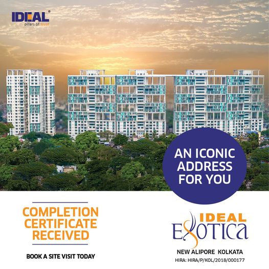Completion certificate received at Ideal Exotica in Kolkata