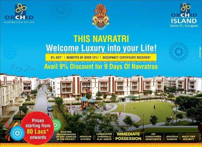 Orchid Infrastructure coming up with a special Navratri Offer at Orchid Island in Gurgaon Update