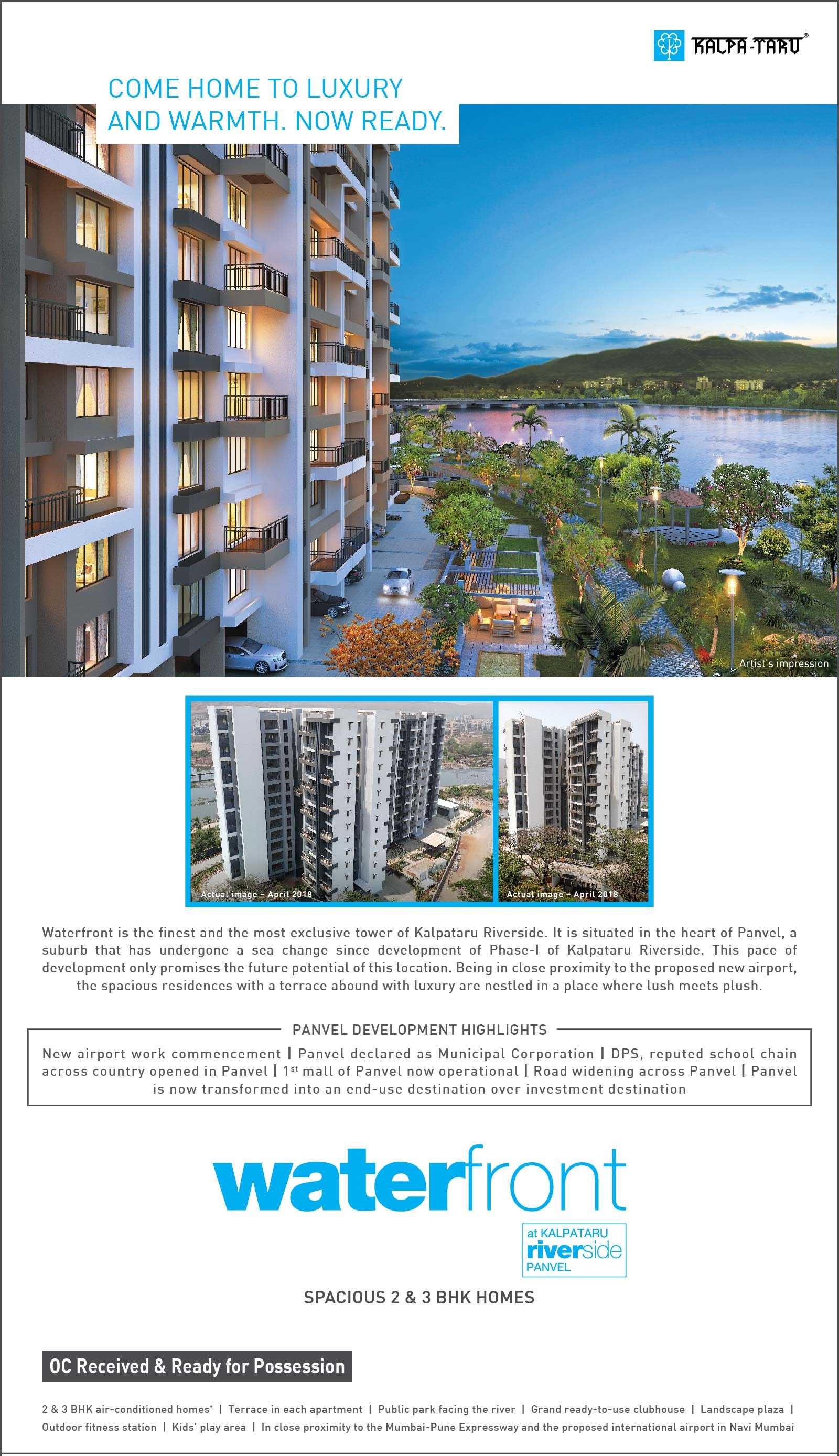 Book spacious 2 & 3 bhk homes at Kalpataru Waterfront in  Navi Mumbai