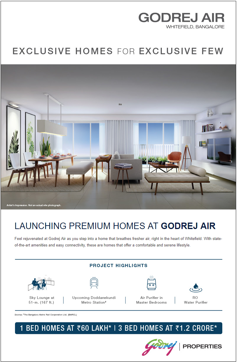 Launching premium homes at Godrej Air in Bangalore Update