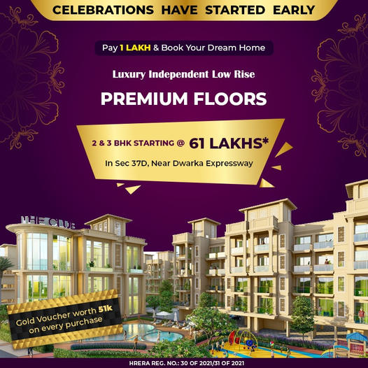 Signature Global City Offering 2/3 BHK @ 61 Lacs* in Sector 37D On Dwarka Expressway