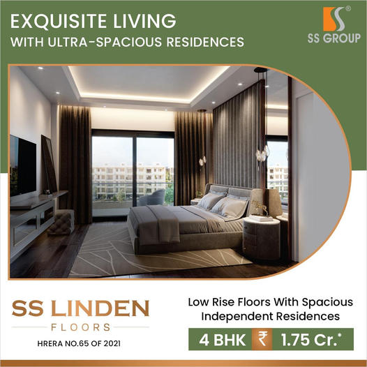 Exquisite living with ultra-spacious residences at SS Linden Floors, Gurgaon